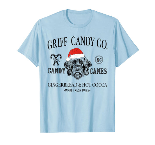 Funny Santa Wirehaired Pointing Griffon Christmas Vintage T-Shirt