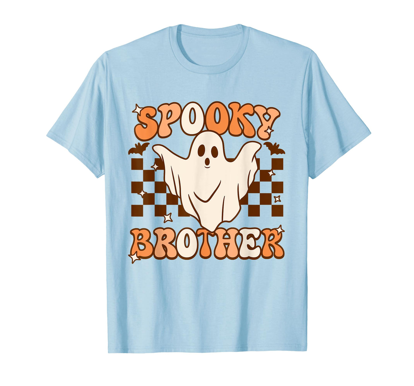 Retro Groovy Ghost Spooky Brother Costume Matching T-Shirt