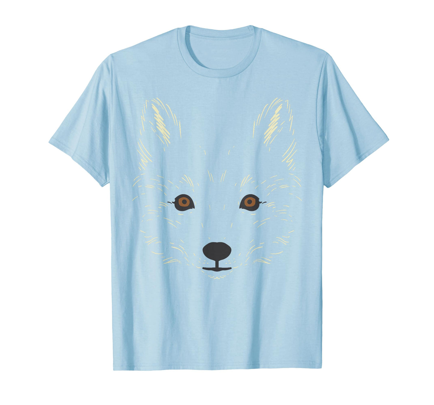 Arctic Snow Fox Face Cool Animal Costume Easy Halloween T-Shirt