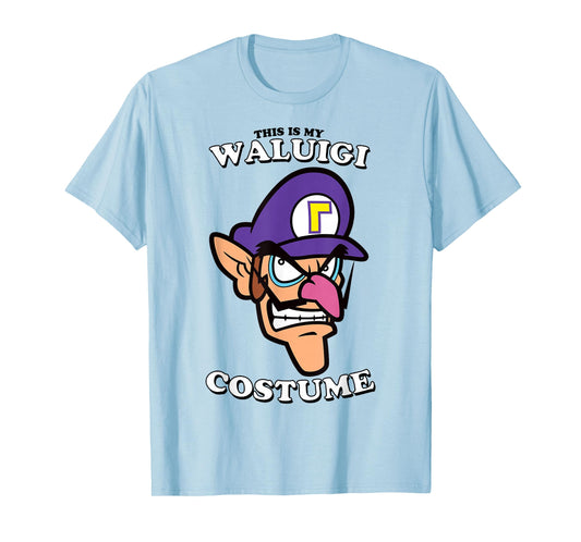 Super Mario Halloween Vintage This Is My Waluigi Costume T-Shirt