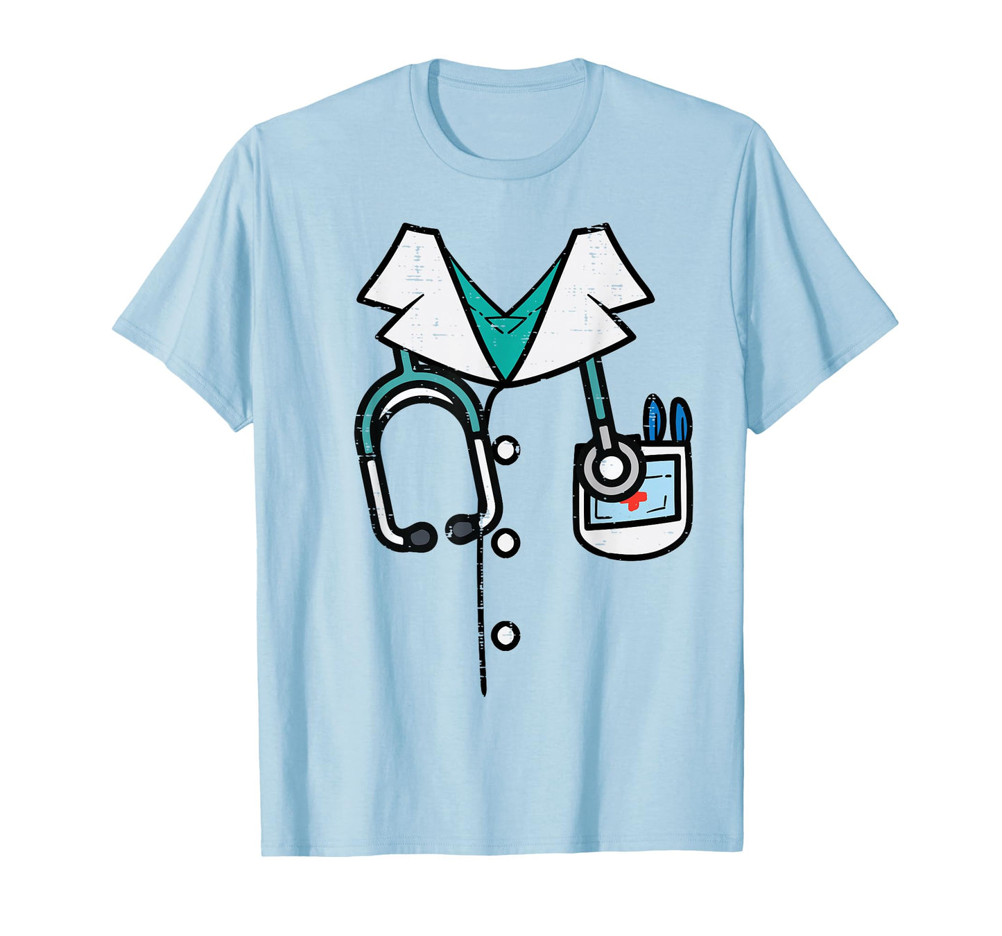 Doctor Costume Lab Coat Halloween Medical Men Women Kids T-Shirt