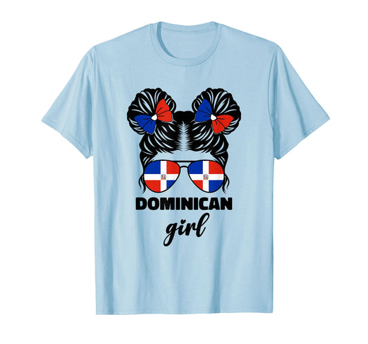 Dominican Girl Baby Kids Youth Republic Dominicana Flag T-Shirt