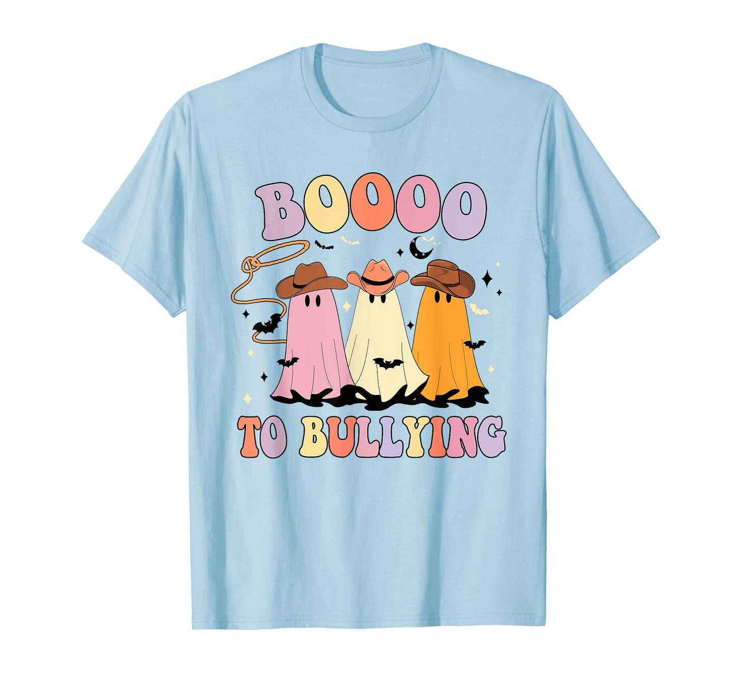 Boo To Bullying Cowboy Anti Bullying Ghost Unity Day Orange T-Shirt