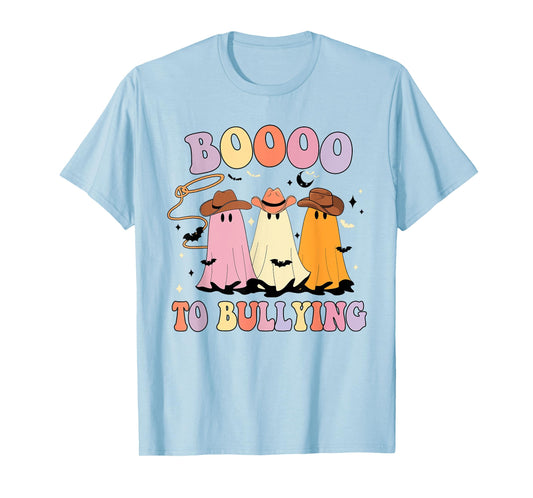 Boo To Bullying Cowboy Anti Bullying Ghost Unity Day Orange T-Shirt