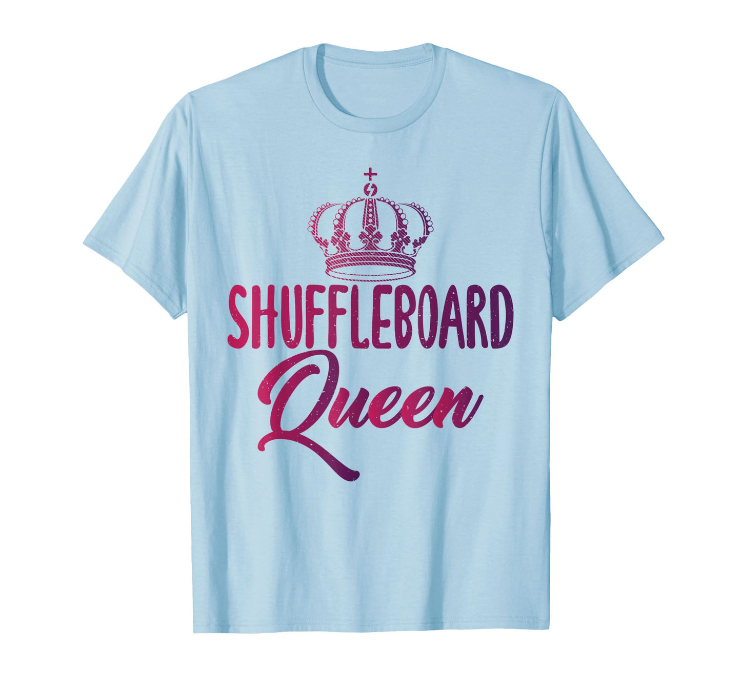 Shuffleboard Queen text with Pretty Art Of Crown Shuffle T-Shirt