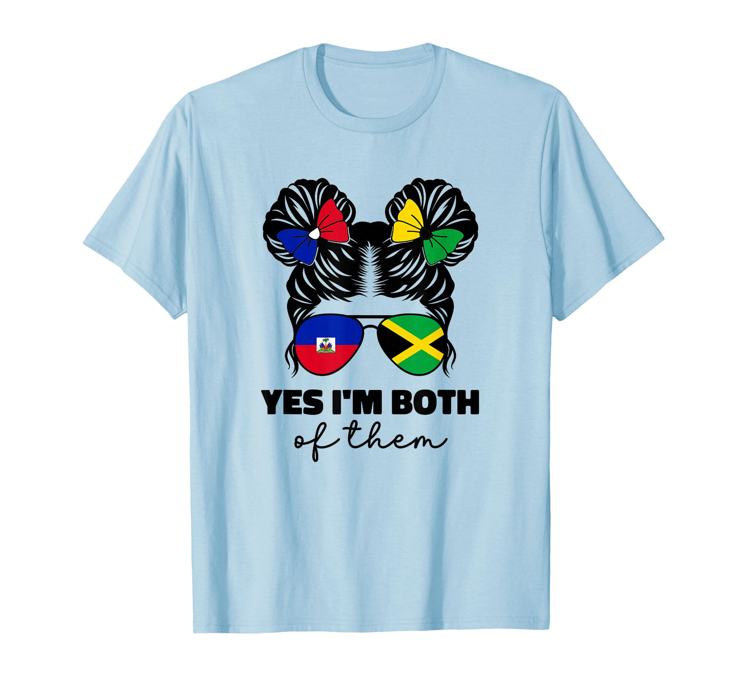 Half Jamaican Haitian Jamaica Flag Haiti Ayiti Kids Girls T-Shirt