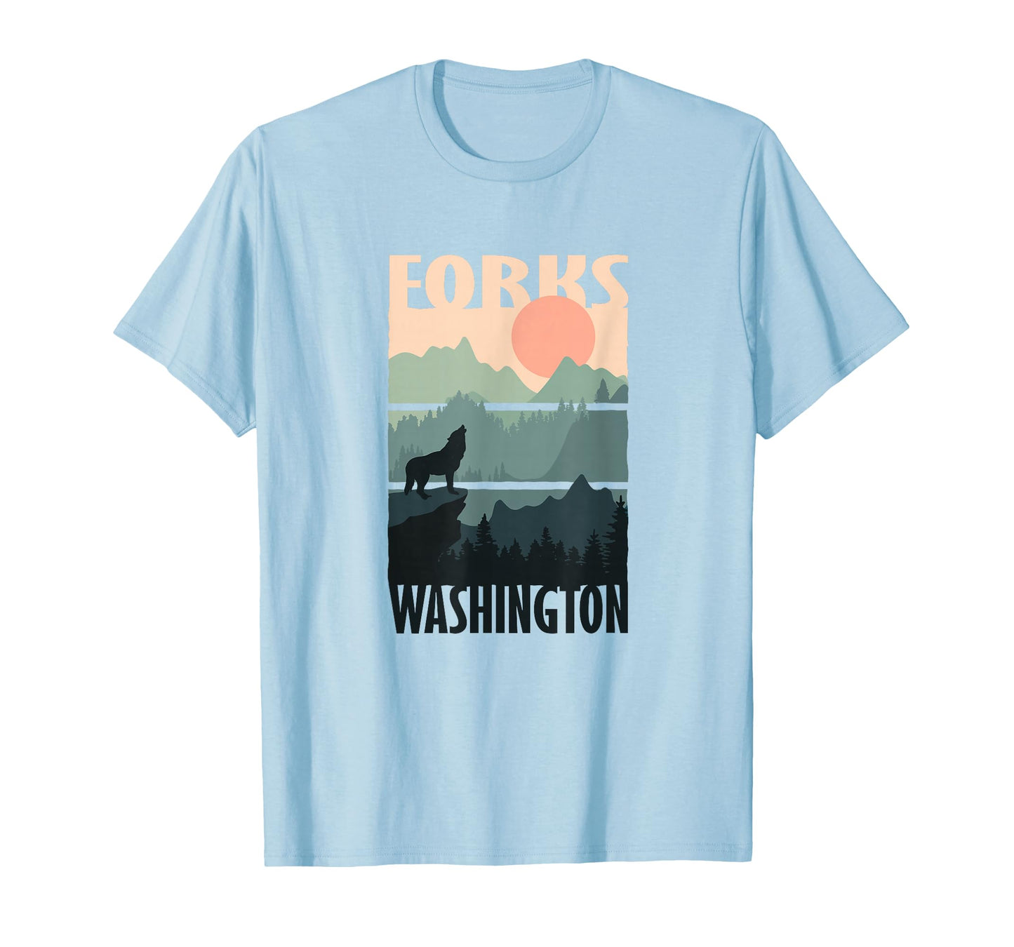 Forks Washington, Outdoors, WA Vacation Souvenir T-Shirt