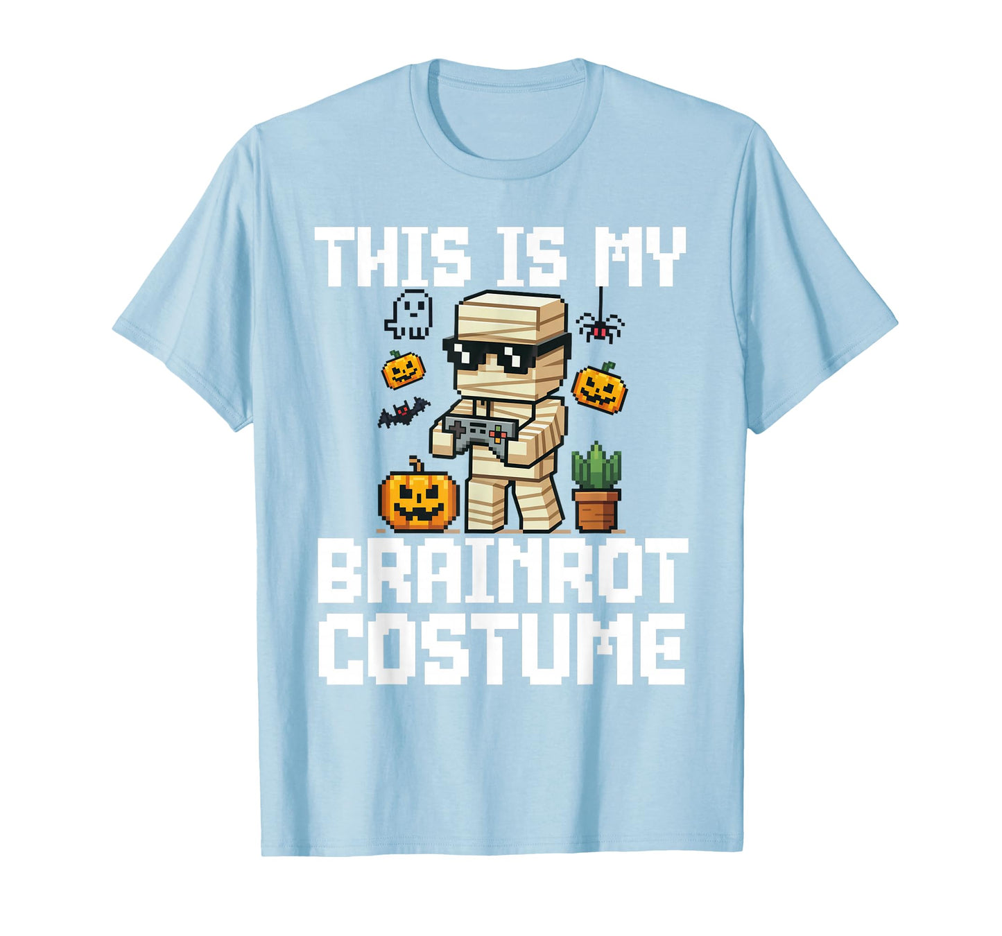 Brainrot Halloween Costume Shirt Kids Zombie Brainrot Gamer T-Shirt