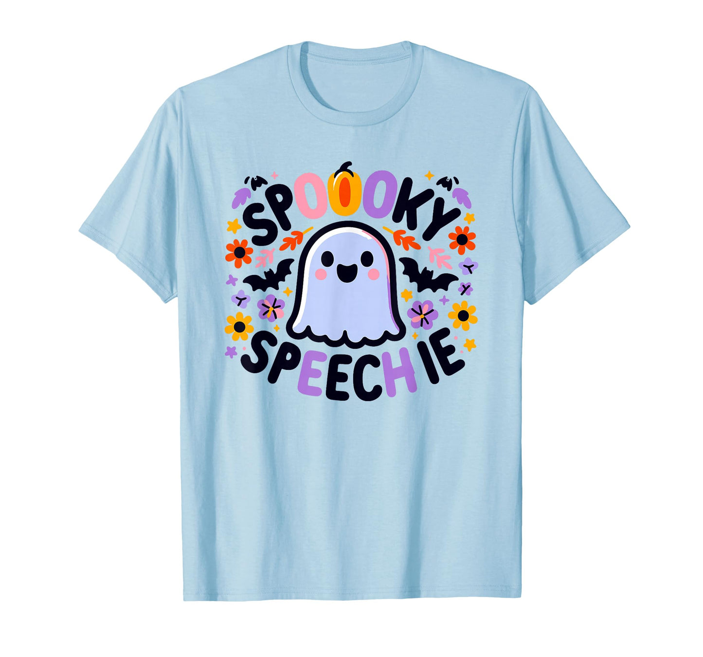 SLP Halloween Speech Therapy Spooky Ghost Speech Therapist T-Shirt