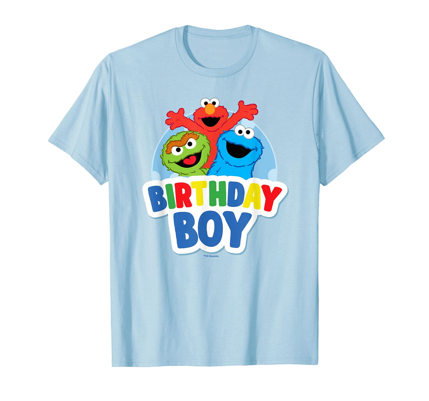 Sesame Street Elmo Oscar Cookie Monster Birthday Boy T-Shirt