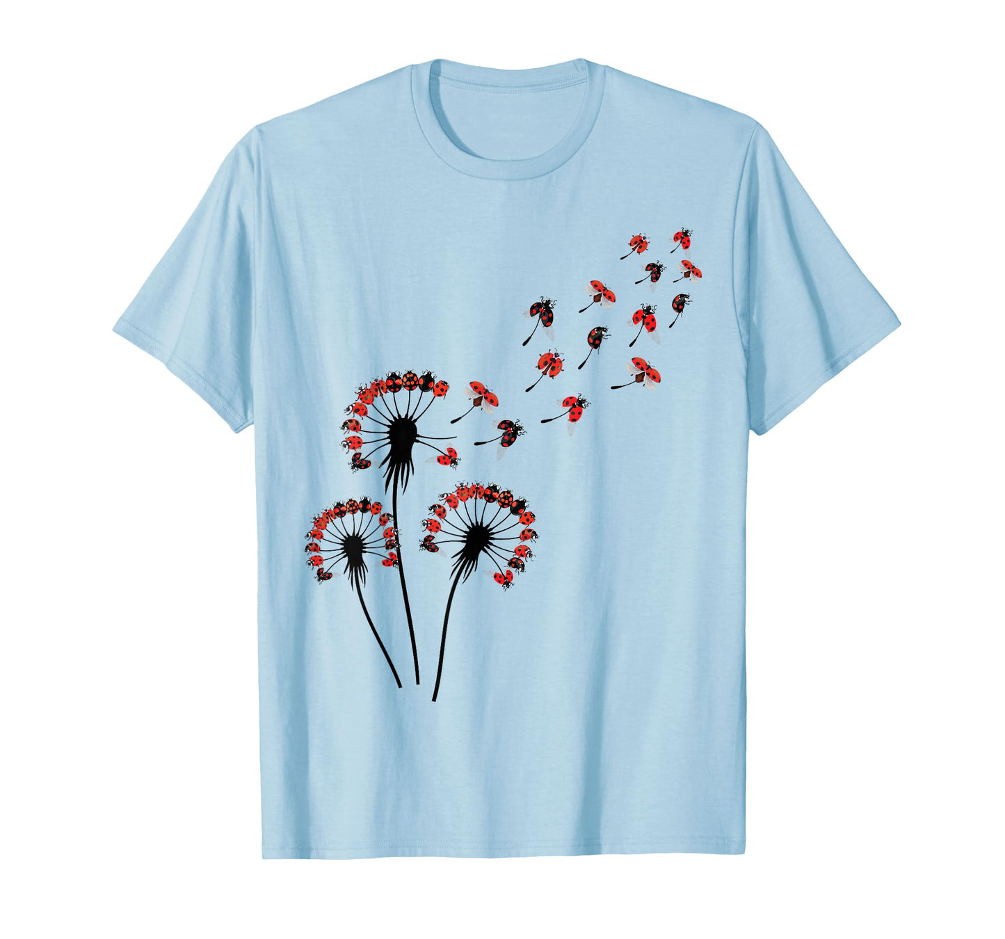 Flower Dandelion Ladybugs Shirt for Ladybug Lover | Ladybug T-Shirt