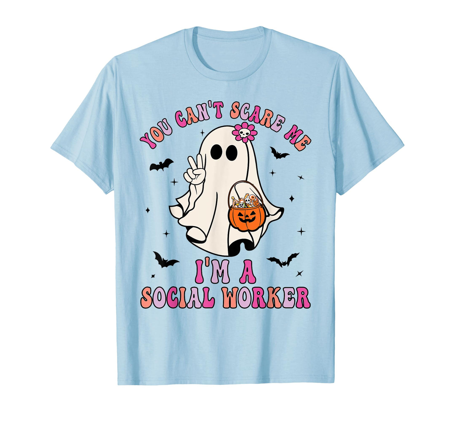 You Can't Scare Me I'm a School Social Worker Halloween T-Shirt