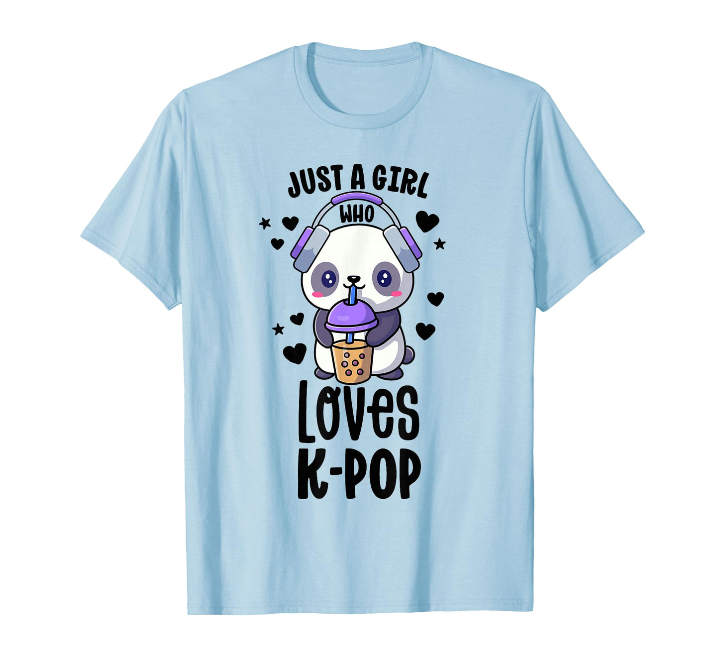 Just A Girl Who Loves K-Pop Shirt Gift Kawaii Boba And KPop T-Shirt