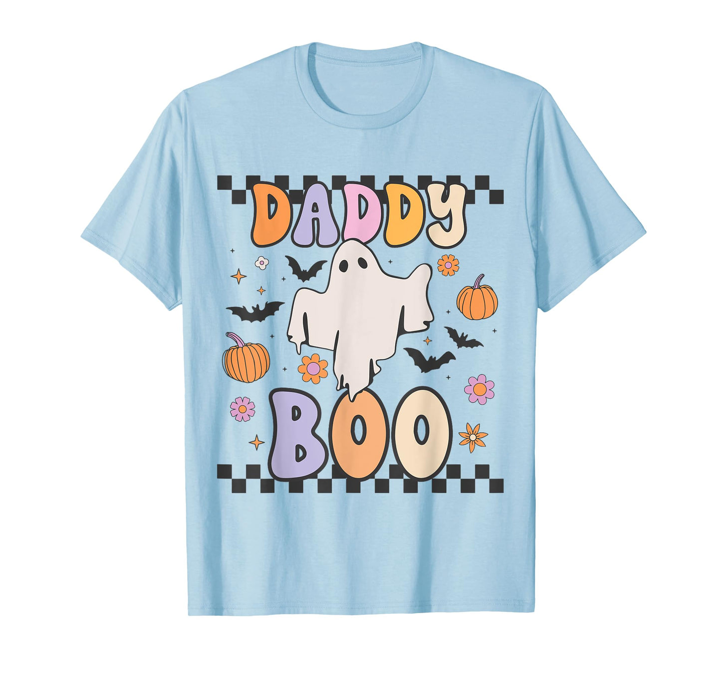 Daddy Boo Cute Retro Groovy Ghost Halloween Family Matching T-Shirt