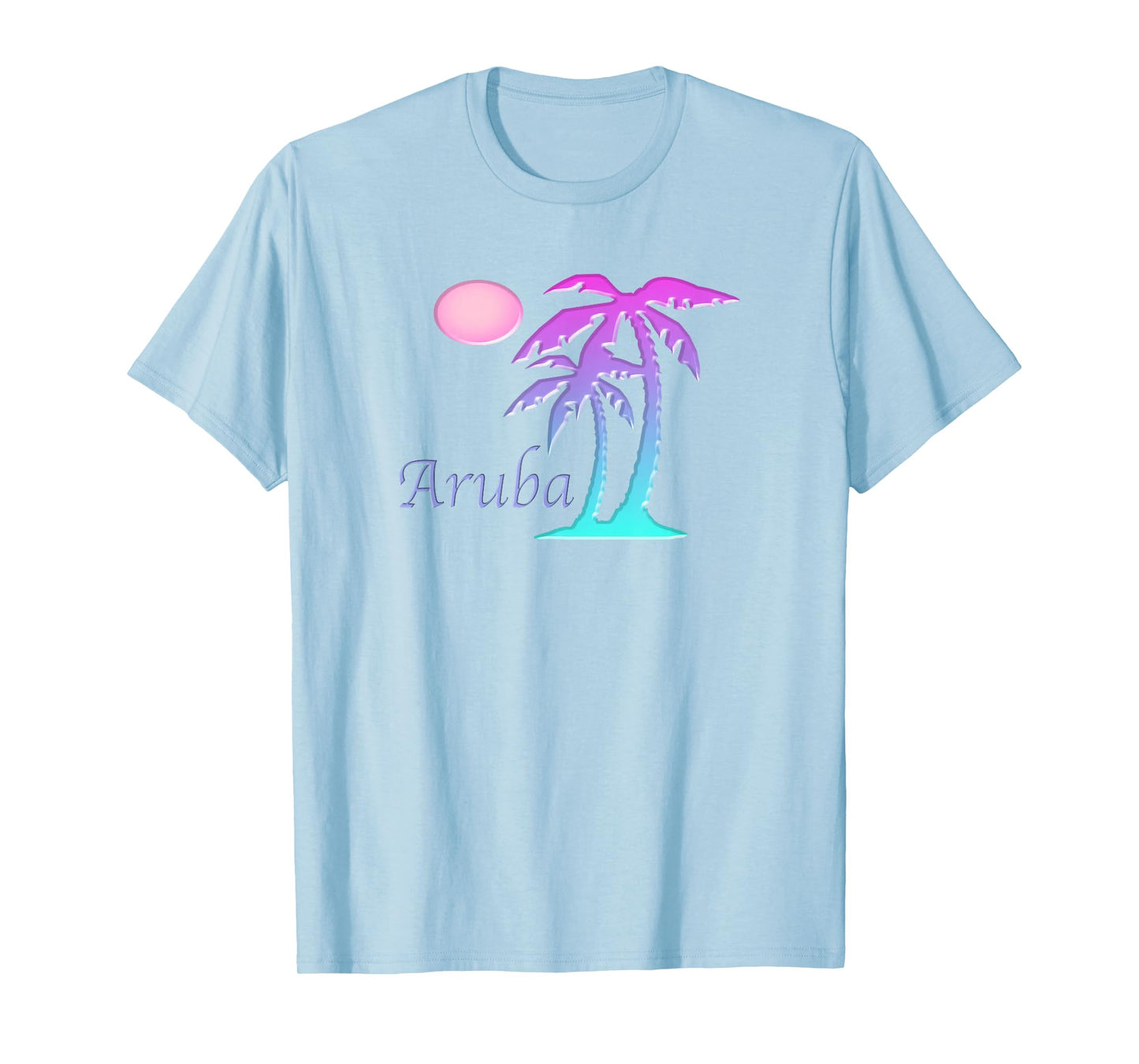 ARUBA Vacation Souvenir Gift Sun Palm Tree Sunset T-Shirt
