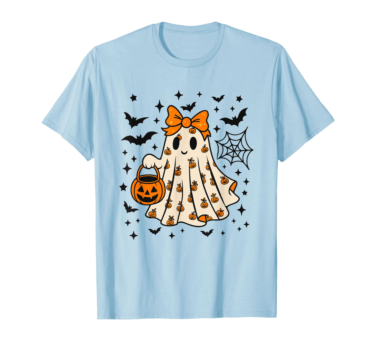 Cute Halloween Ghost with Pumpkin T-Shirt
