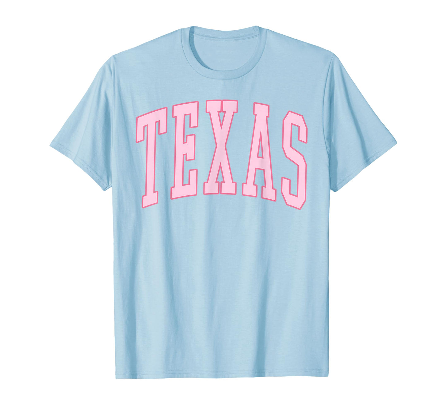 Texas Vintage Preppy Varsity Pink Sports T-Shirt