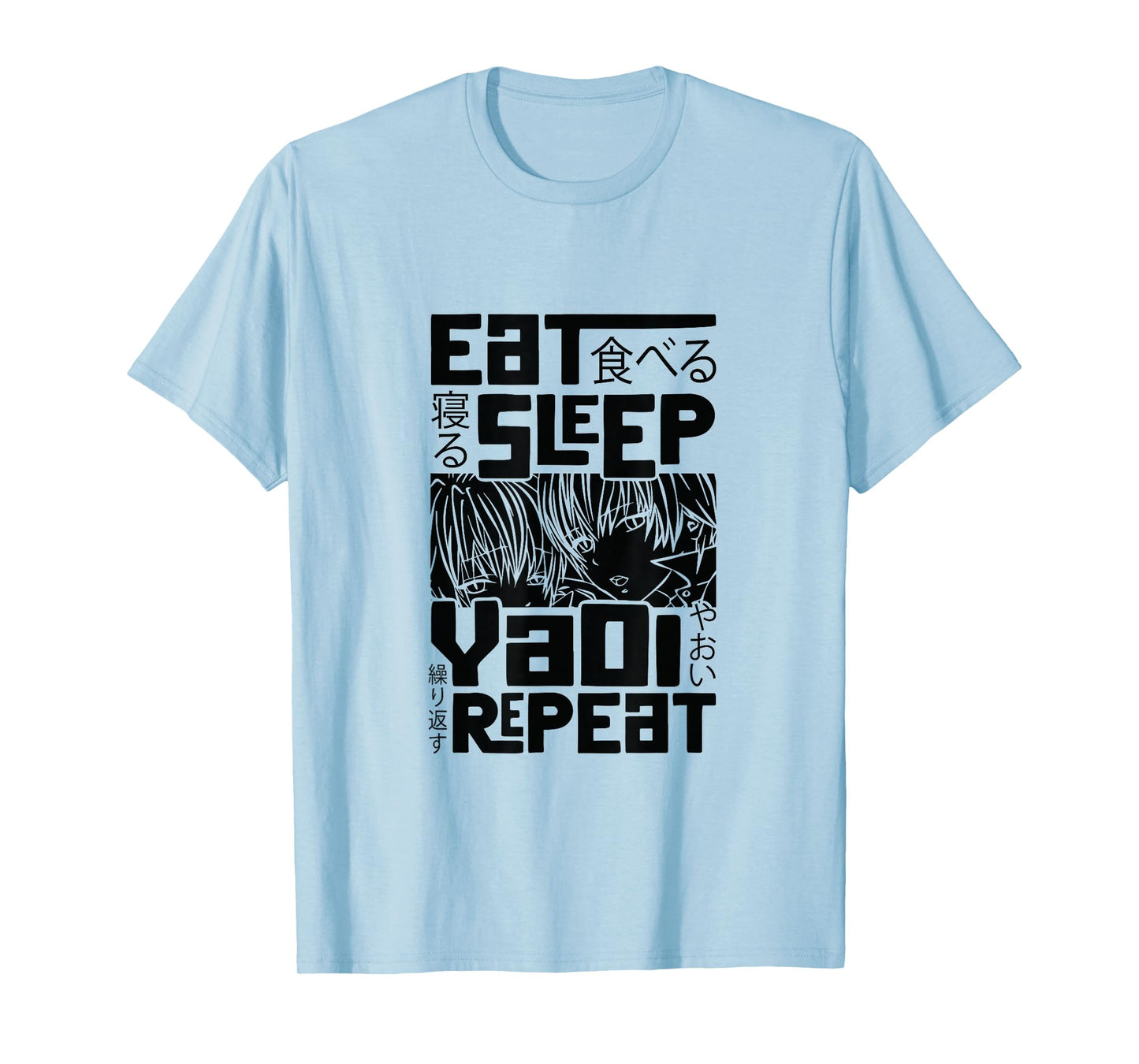 Eat Sleep Yaoi Repeat Gay Anime T-Shirt