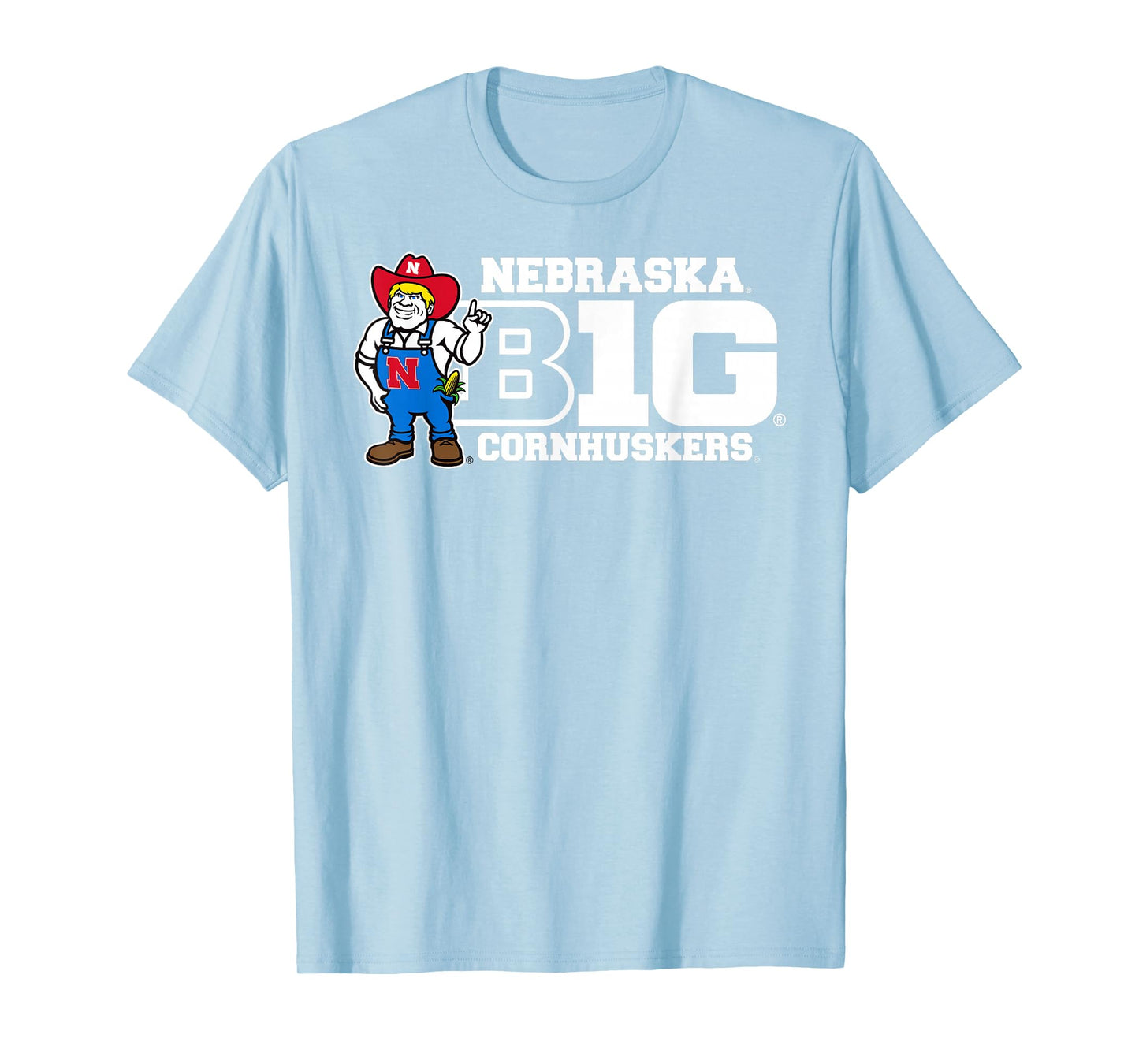 Nebraska Cornhuskers Big 10 Mascot Red Officially Licensed T-Shirt