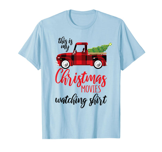 Christmas Movie Watching Shirt Xmas Movies Red Truck T-Shirt