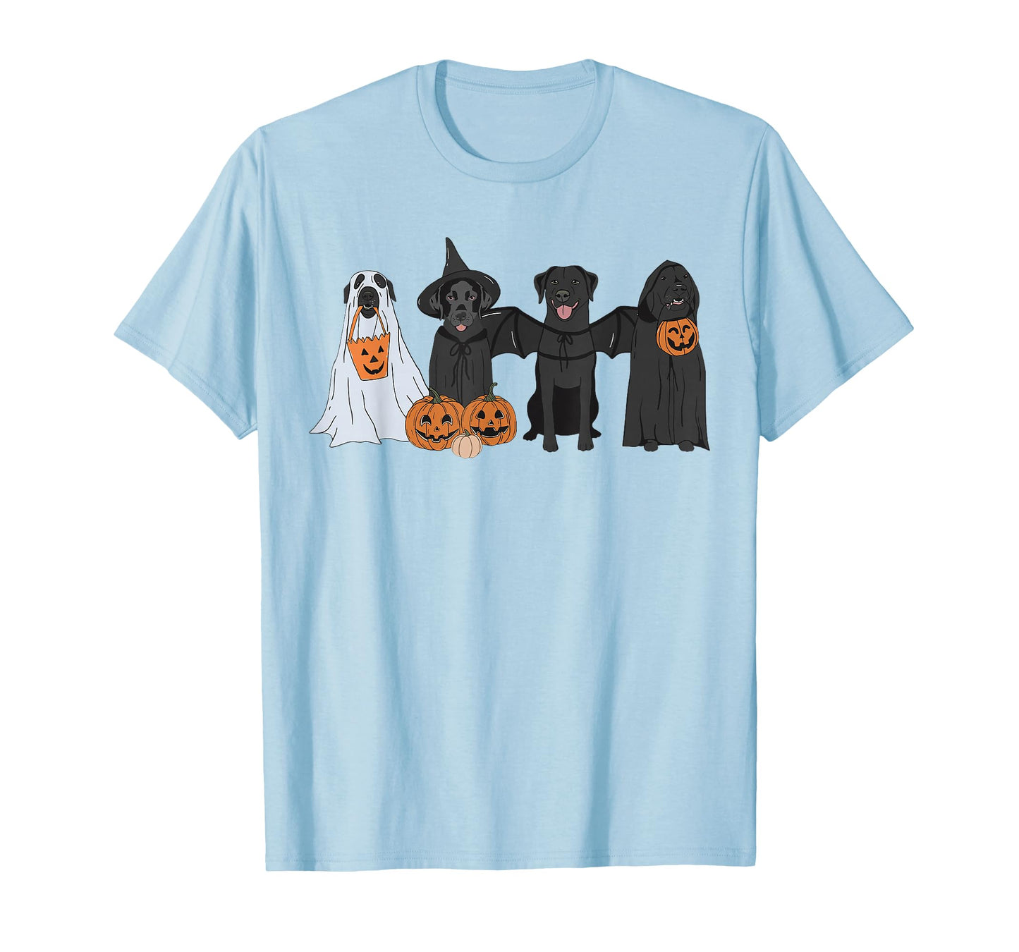 Cute Black Labrador Dog Halloween Pumpkin Labrador Dog Mom T-Shirt