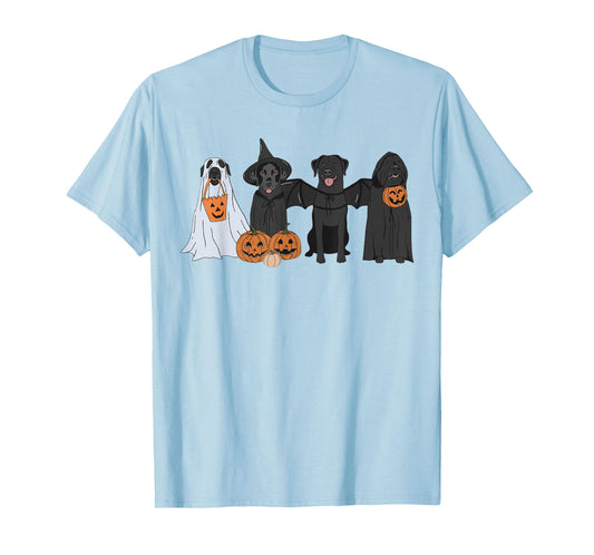Cute Black Labrador Dog Halloween Pumpkin Labrador Dog Mom T-Shirt