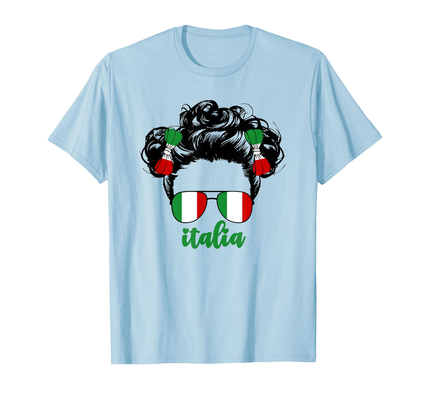 Cute Italian Girl For Kids Pride Italia Italy Flag Girls T-Shirt