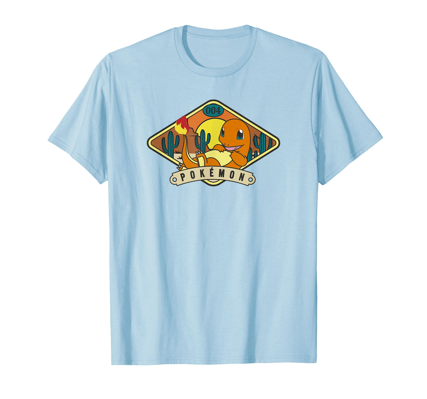 Pokémon 004 Charmander Outdoor Adventure Desert Park Badge T-Shirt