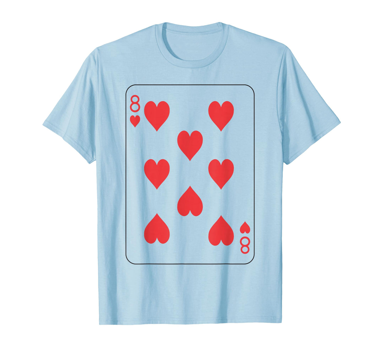 Eight of Hearts | Deck of Cards Front and Back Group Costume T-Shirt