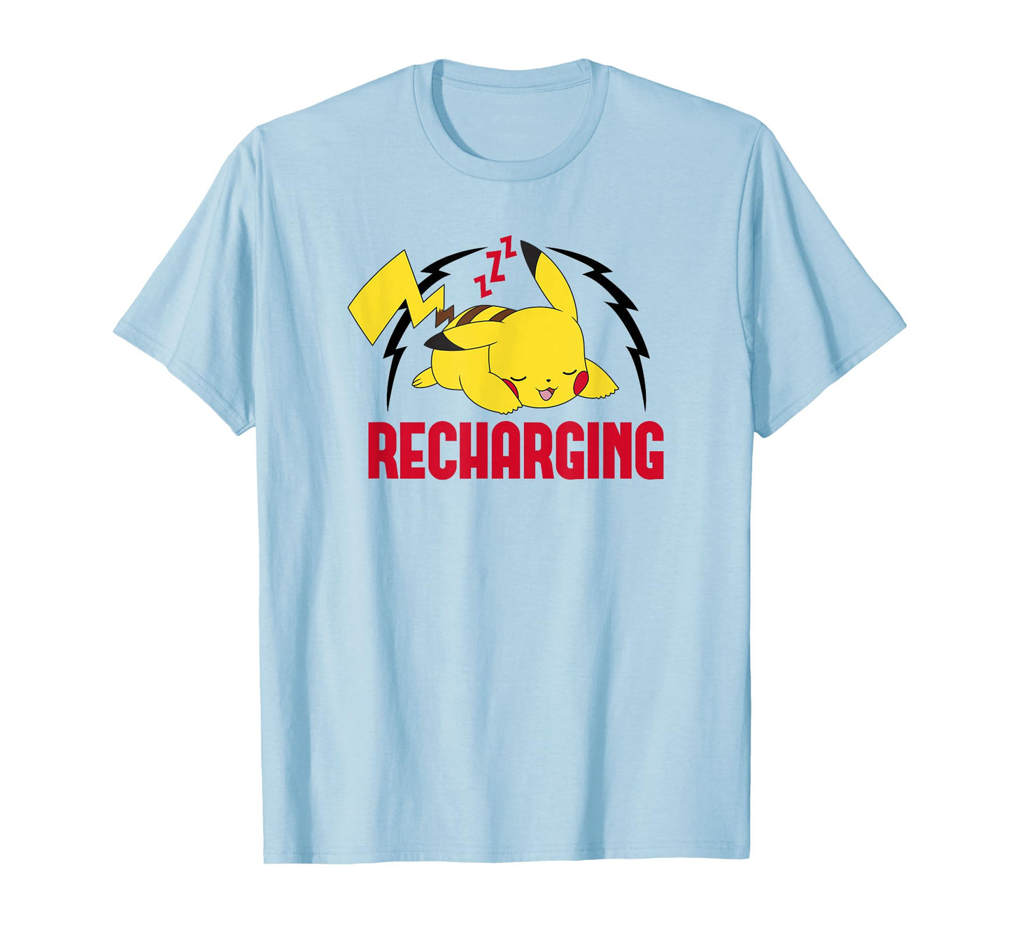 Pokémon Pikachu Sleeping Recharging Poster T-Shirt