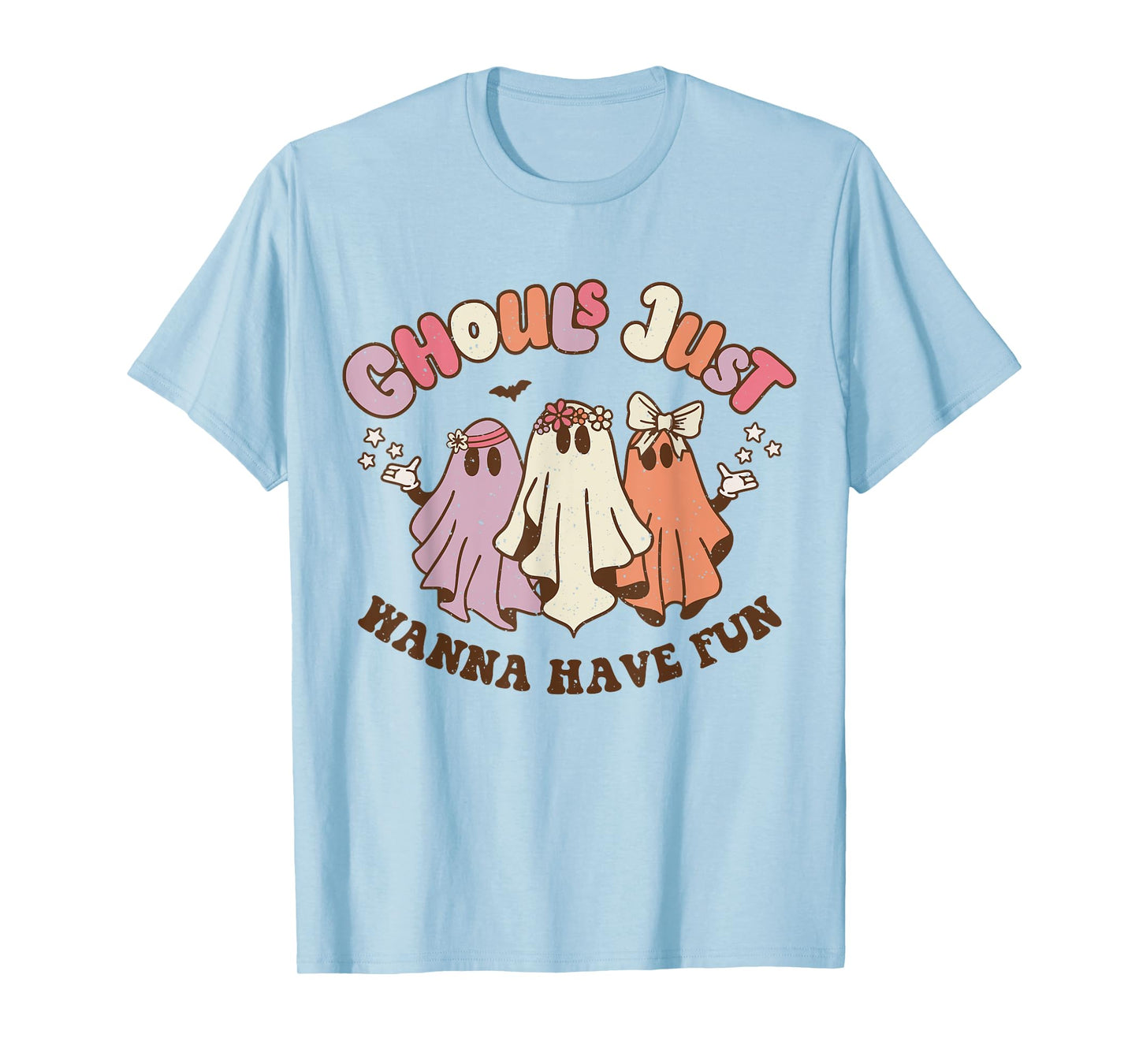 Ghouls Just Wanna Have Fun Retro Halloween Groovy Party T-Shirt