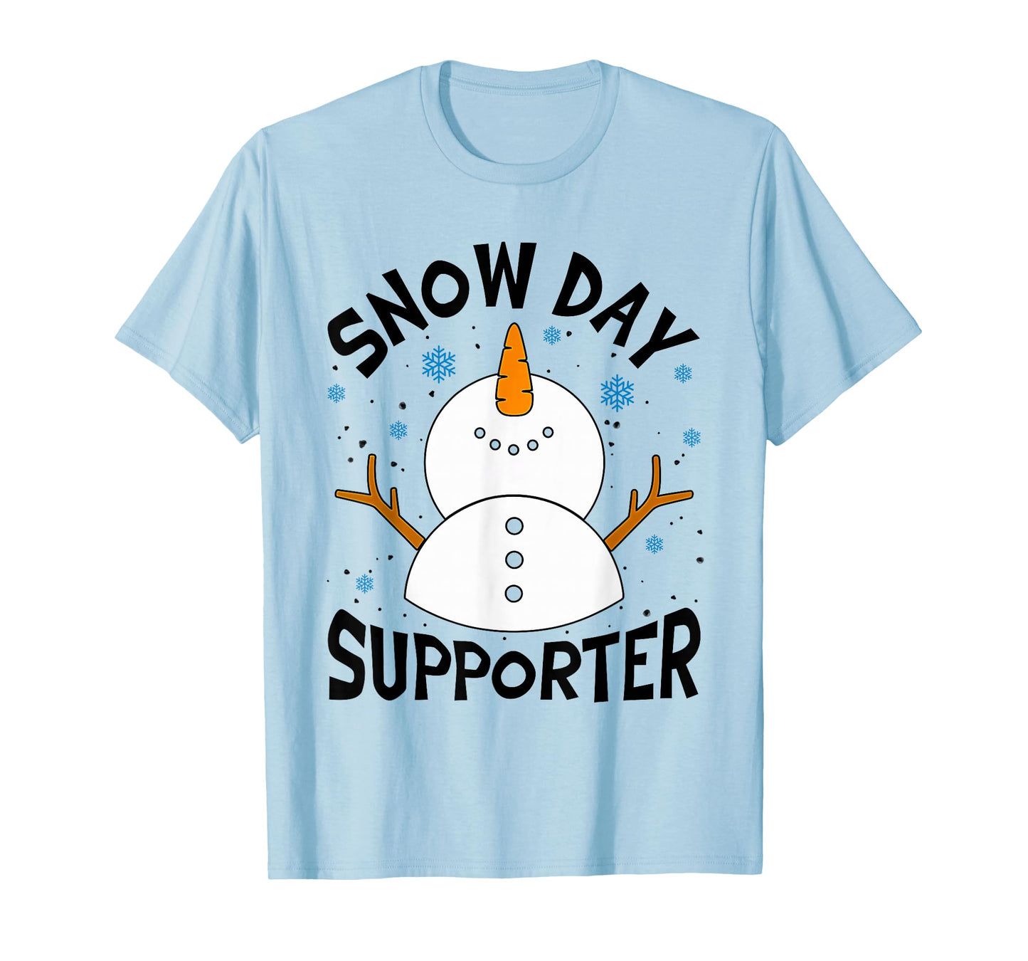 Snow Day Supporter Snowflake Funny Teacher Christmas Pajamas T-Shirt