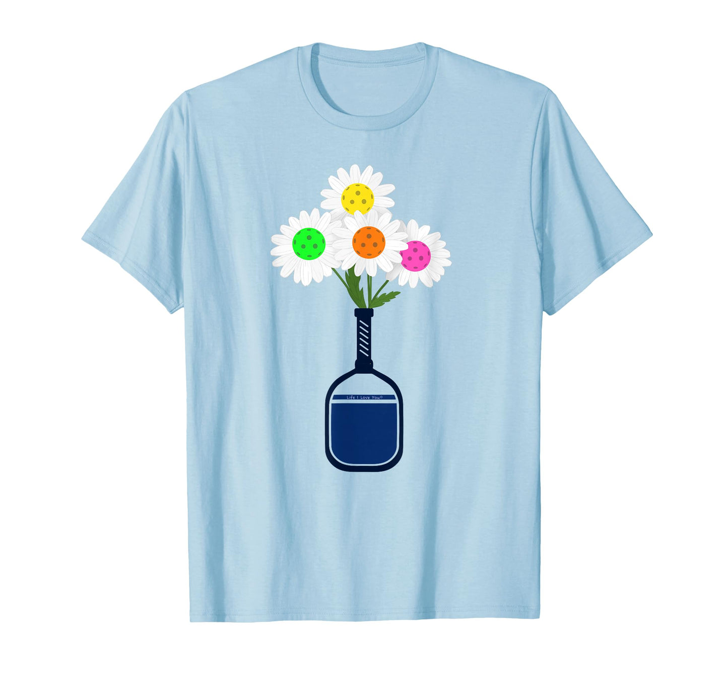 Pretty Pickleball Flowers in Paddle Vase - Pickleball T-Shirt