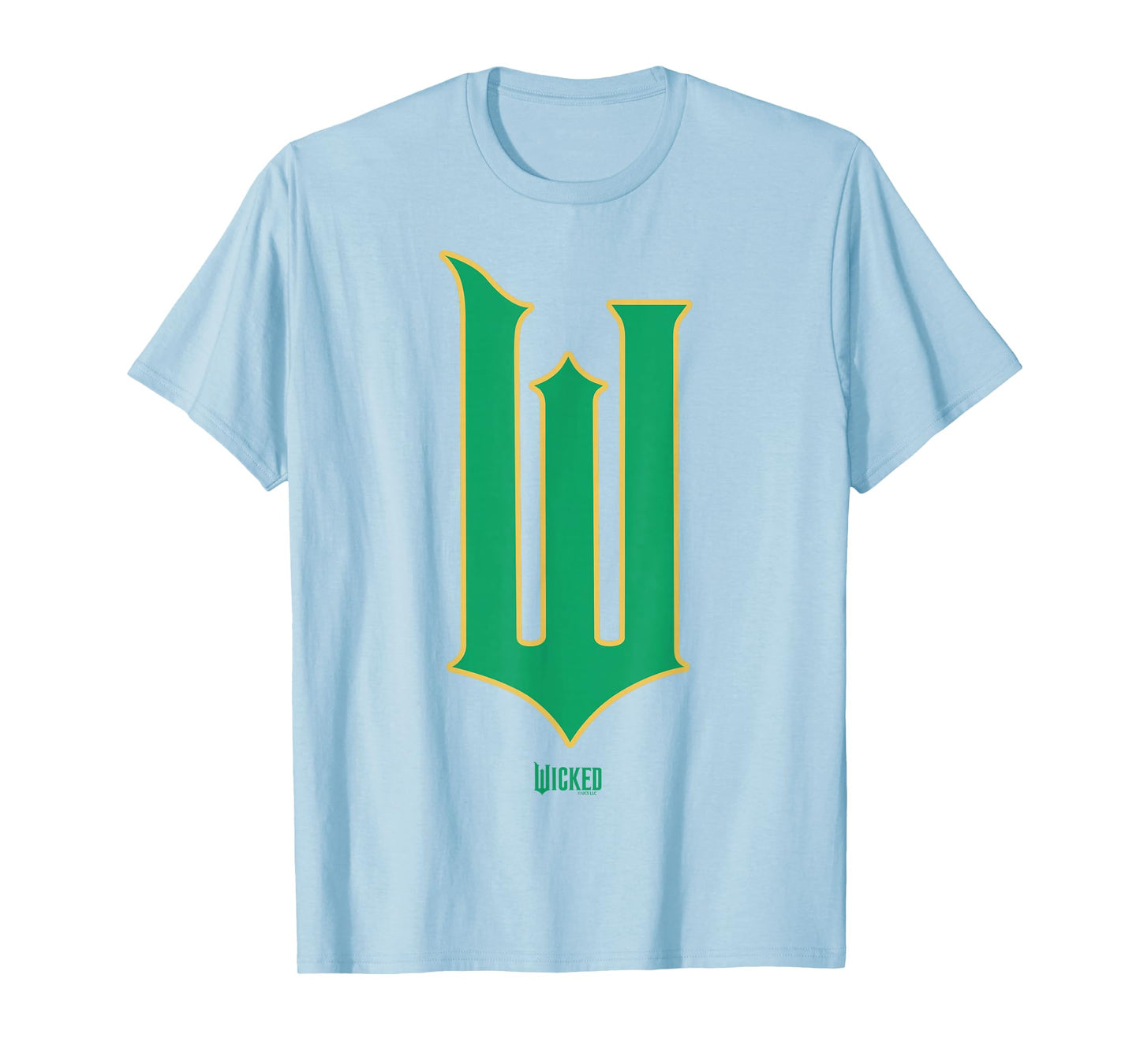 Wicked Movie W Logo Green Goes Good with Pink T-Shirt