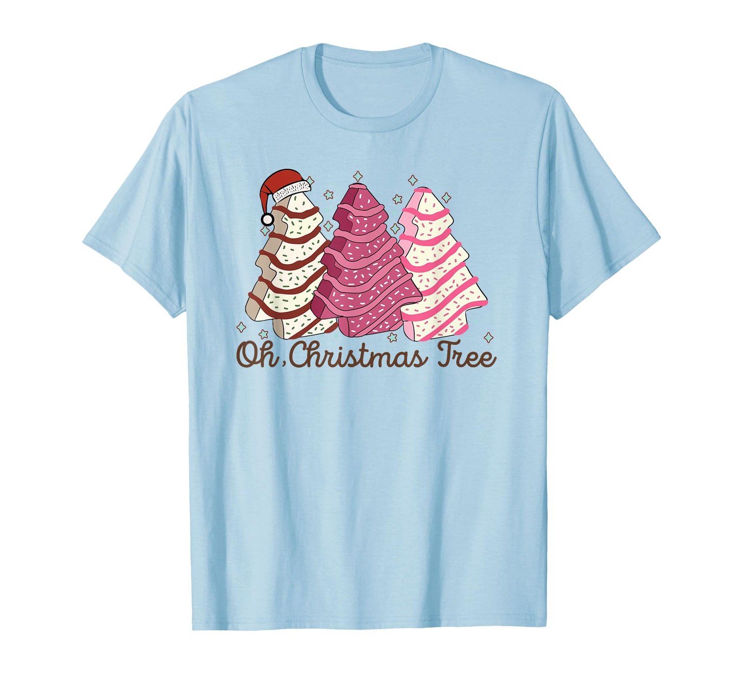 Oh Christmas Tree Cakes Funny Christmas Snack Cake Men Women T-Shirt