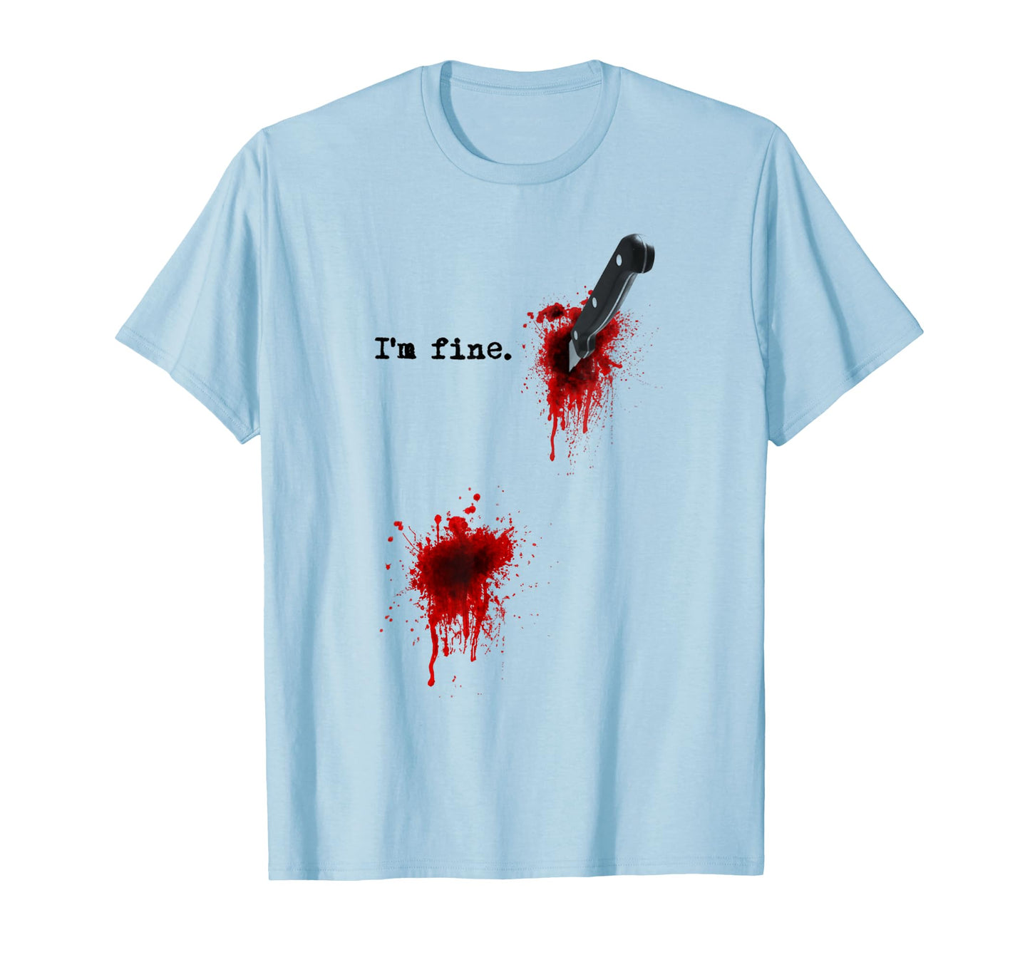 I'm Fine Graphic Sarcastic Movie Humor Zombie Halloween T-Shirt Small