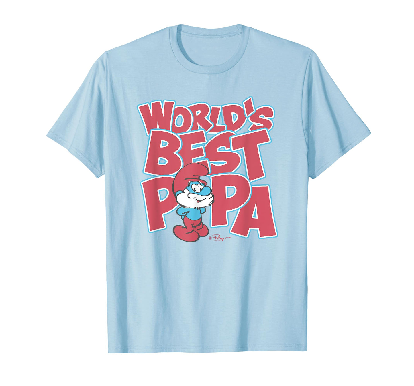 The Smurfs Proud Papa Father's Day Cartoon T-Shirt