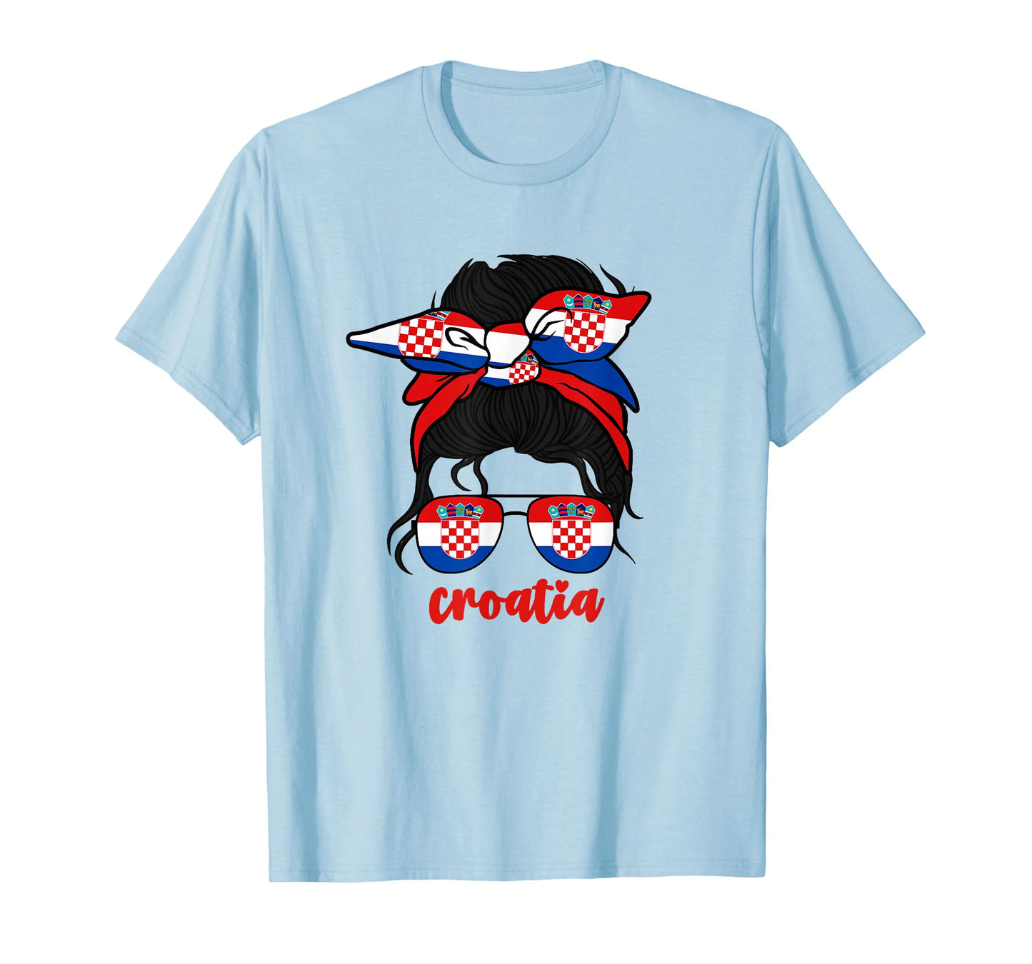 Croatian Girl For Women Hrvatska Croats Croatia Flag Girls T-Shirt