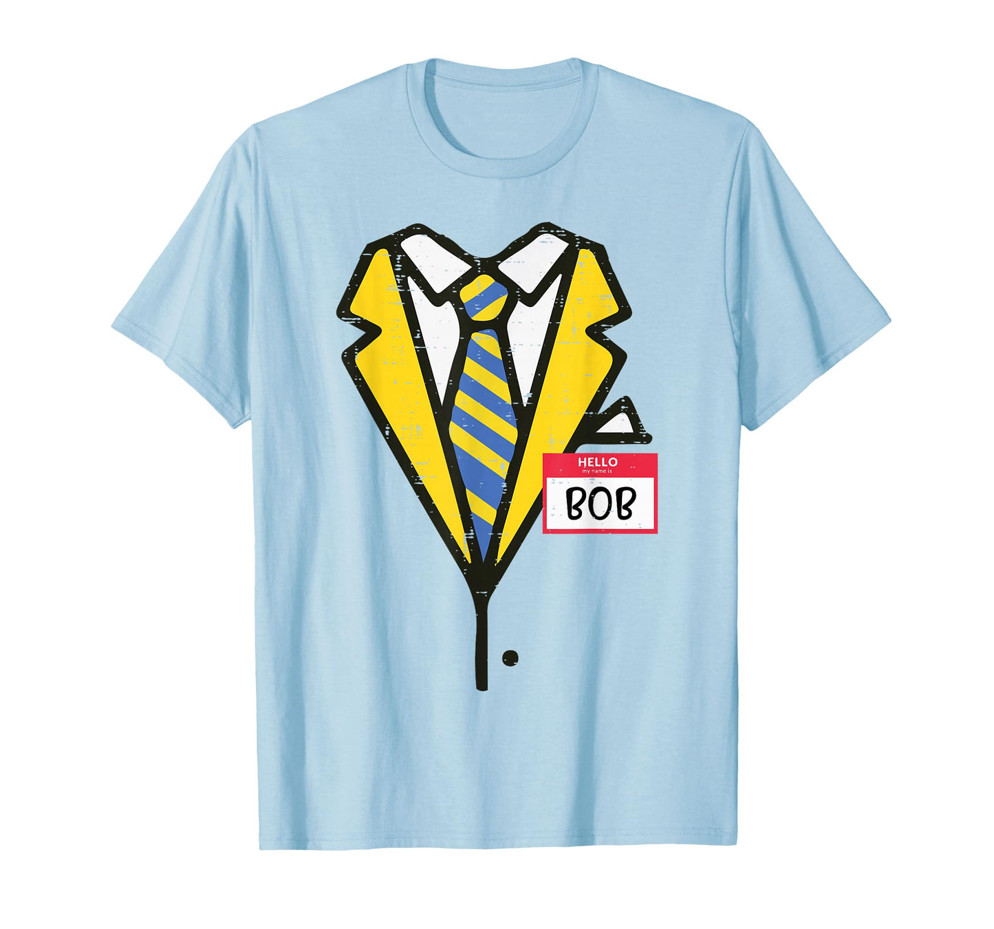 Halloween Tuxedo Hello My Name Bob Costume Boys Kids Men T-Shirt