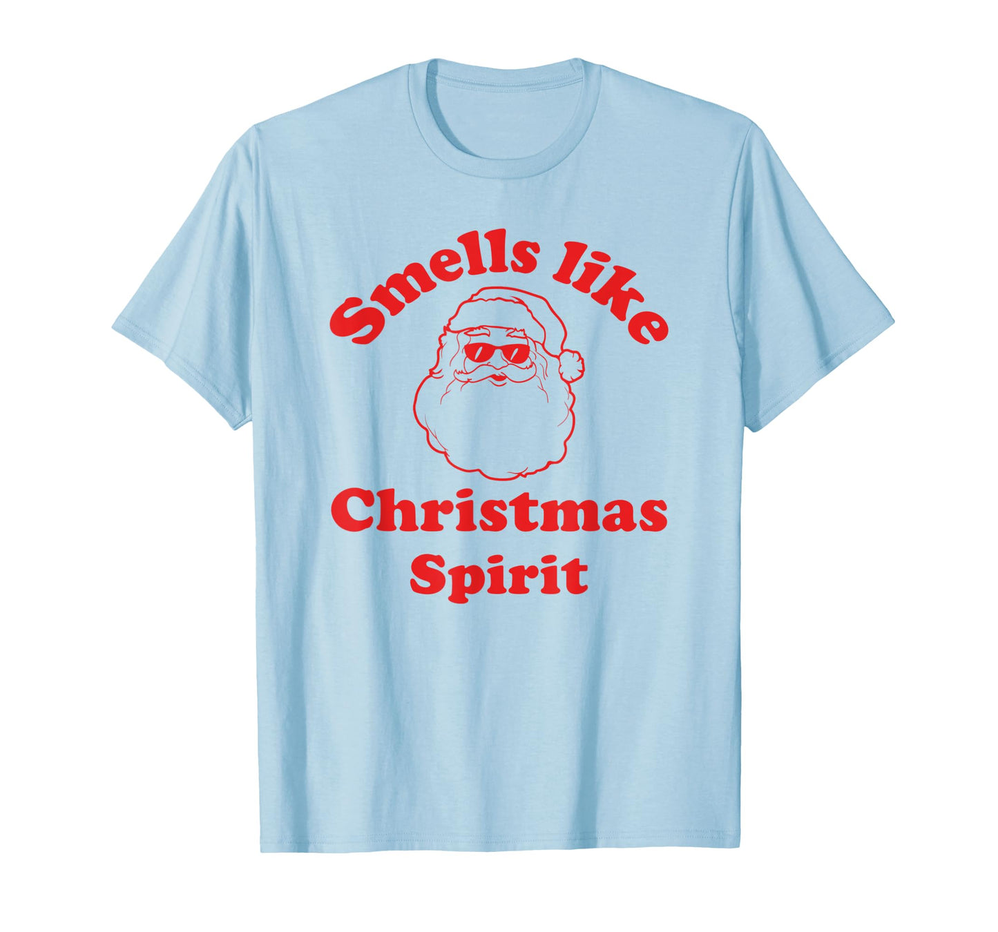smells like christmas spirit funny santa claus face T-Shirt