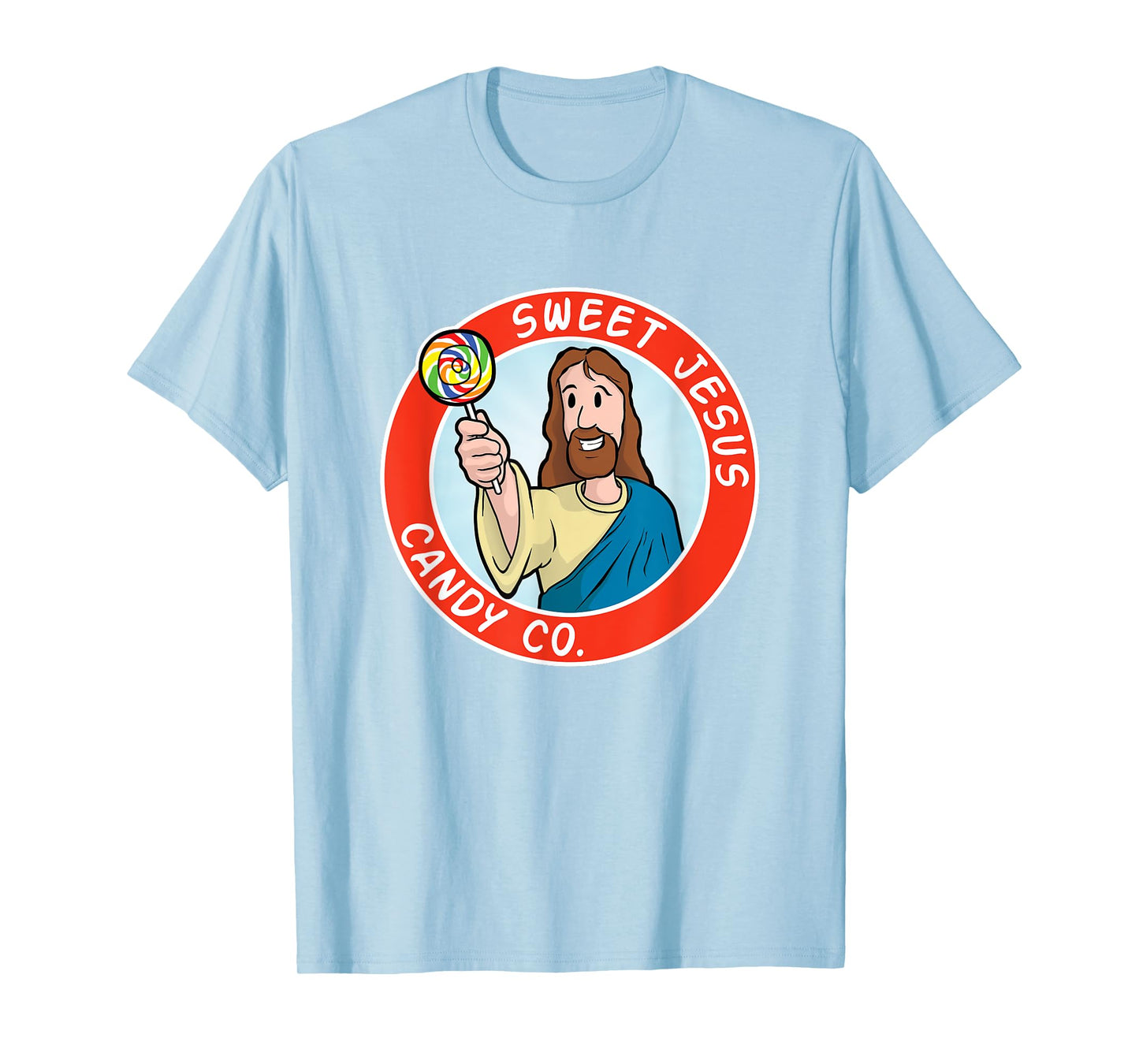Sweet Jesus Candy Co. Christ Lollipop Parody Logo T-Shirt