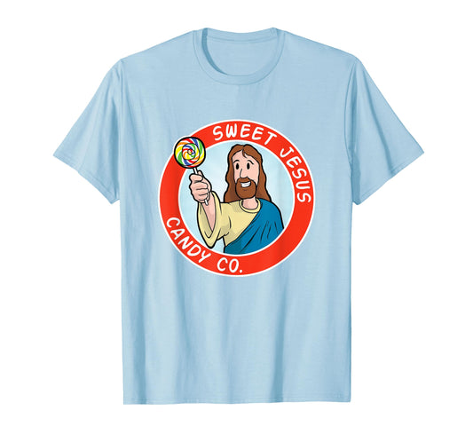 Sweet Jesus Candy Co. Christ Lollipop Parody Logo T-Shirt