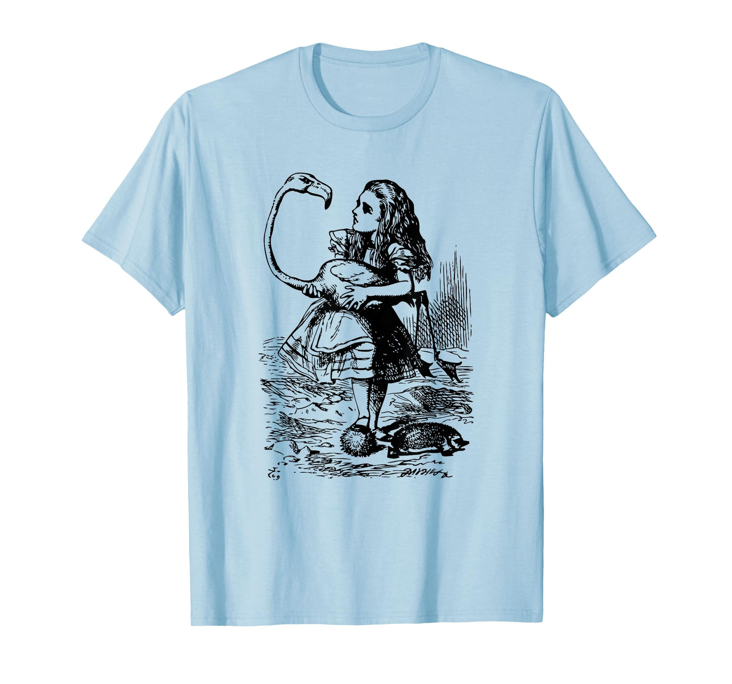 Big Texas Alice in Wonderland Alice Flamingo Croquet T-Shirt T-Shirt