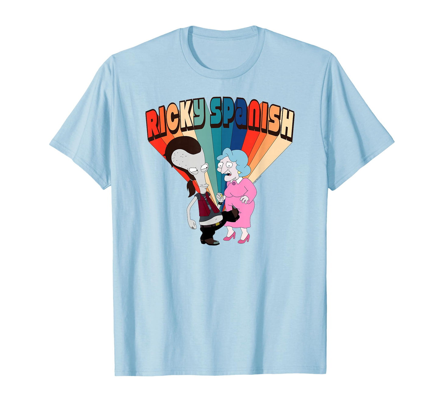 American Dad Ricky Spanish Rainbow Logo Cartoon T-Shirt