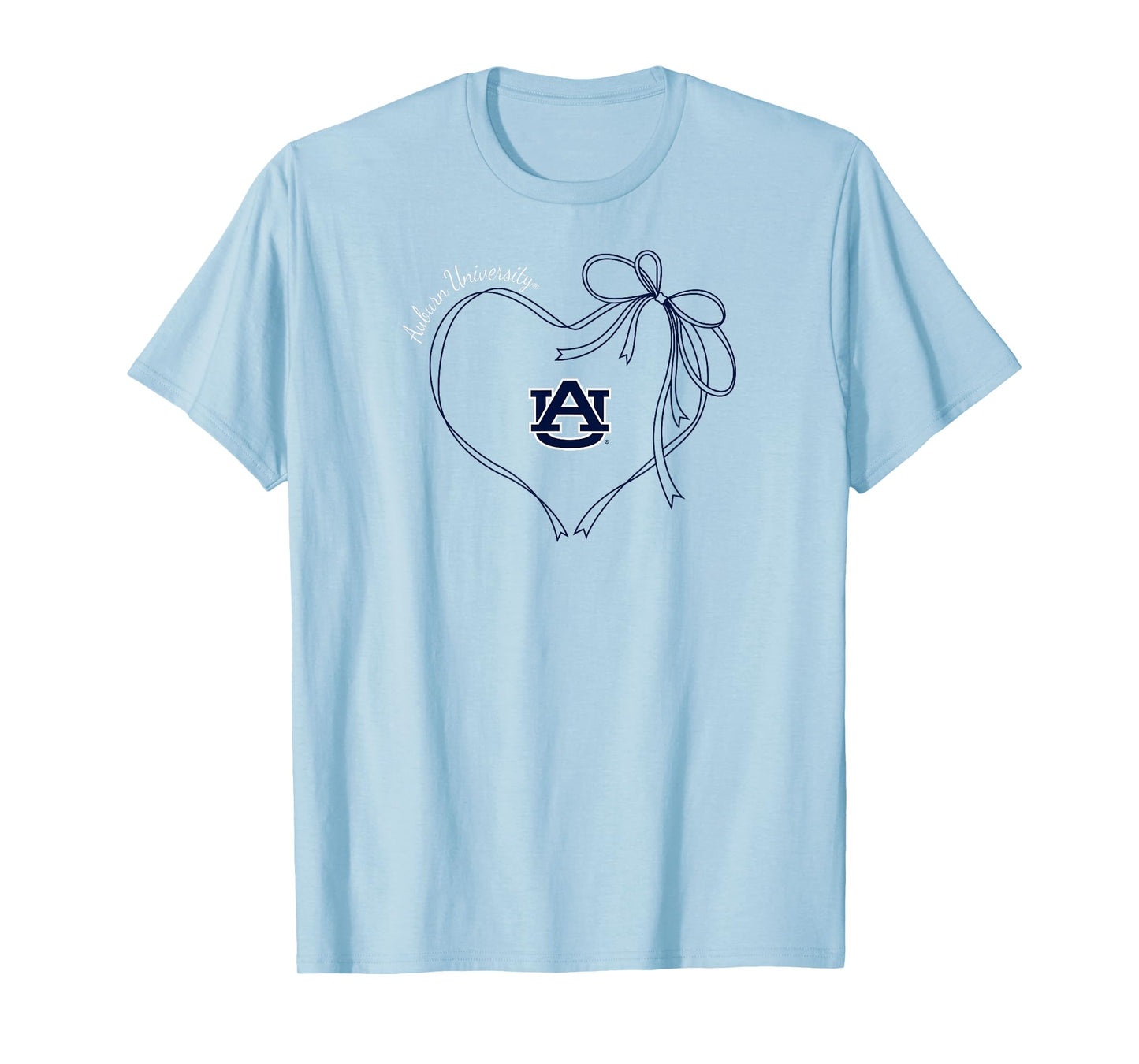 Auburn Tigers Bow Heart Orange Officially Licensed T-Shirt