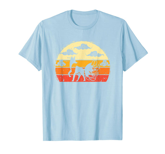 Retro Japanese Fox Inari Nine Tailed Kitsune Anime Lover T-Shirt
