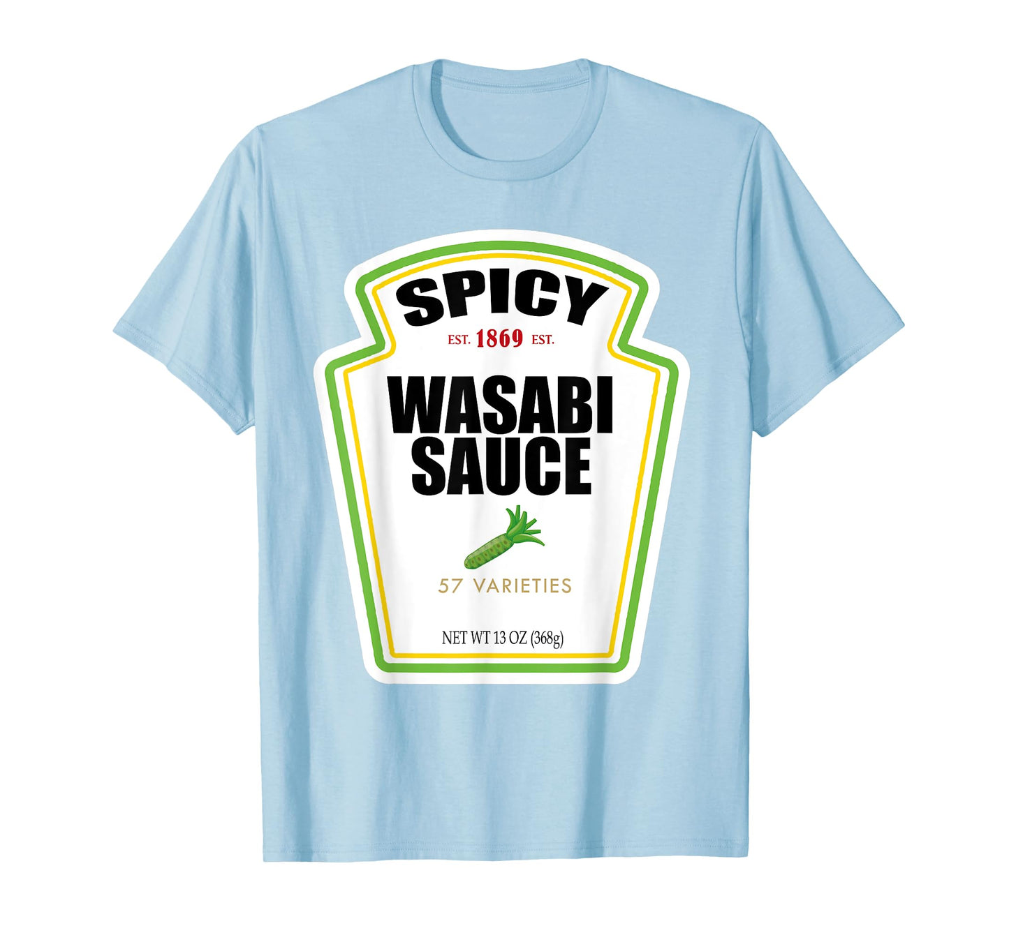 Spicy Wasabi Sauce Bottle Label Funny Halloween Costume T-Shirt