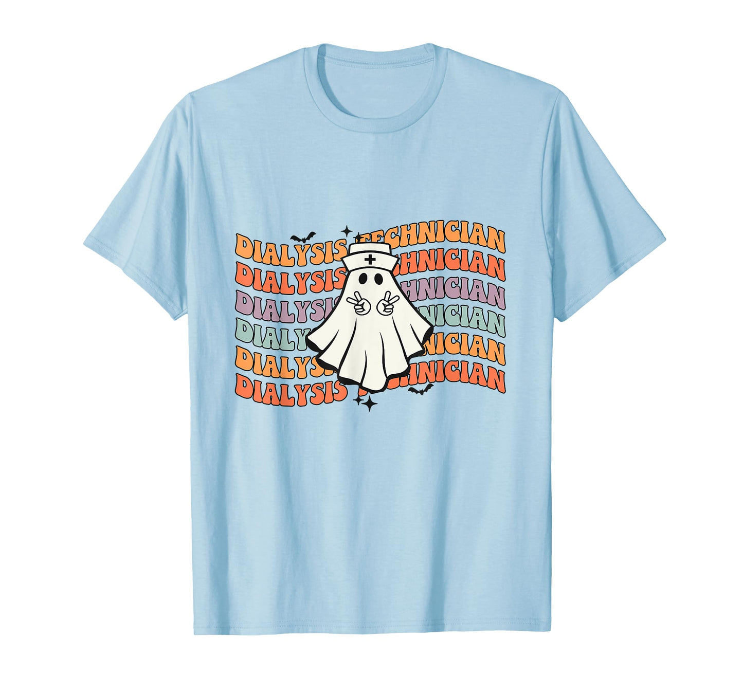 Groovy Dialysis Technician Boo Ghost Halloween Costumes T-Shirt