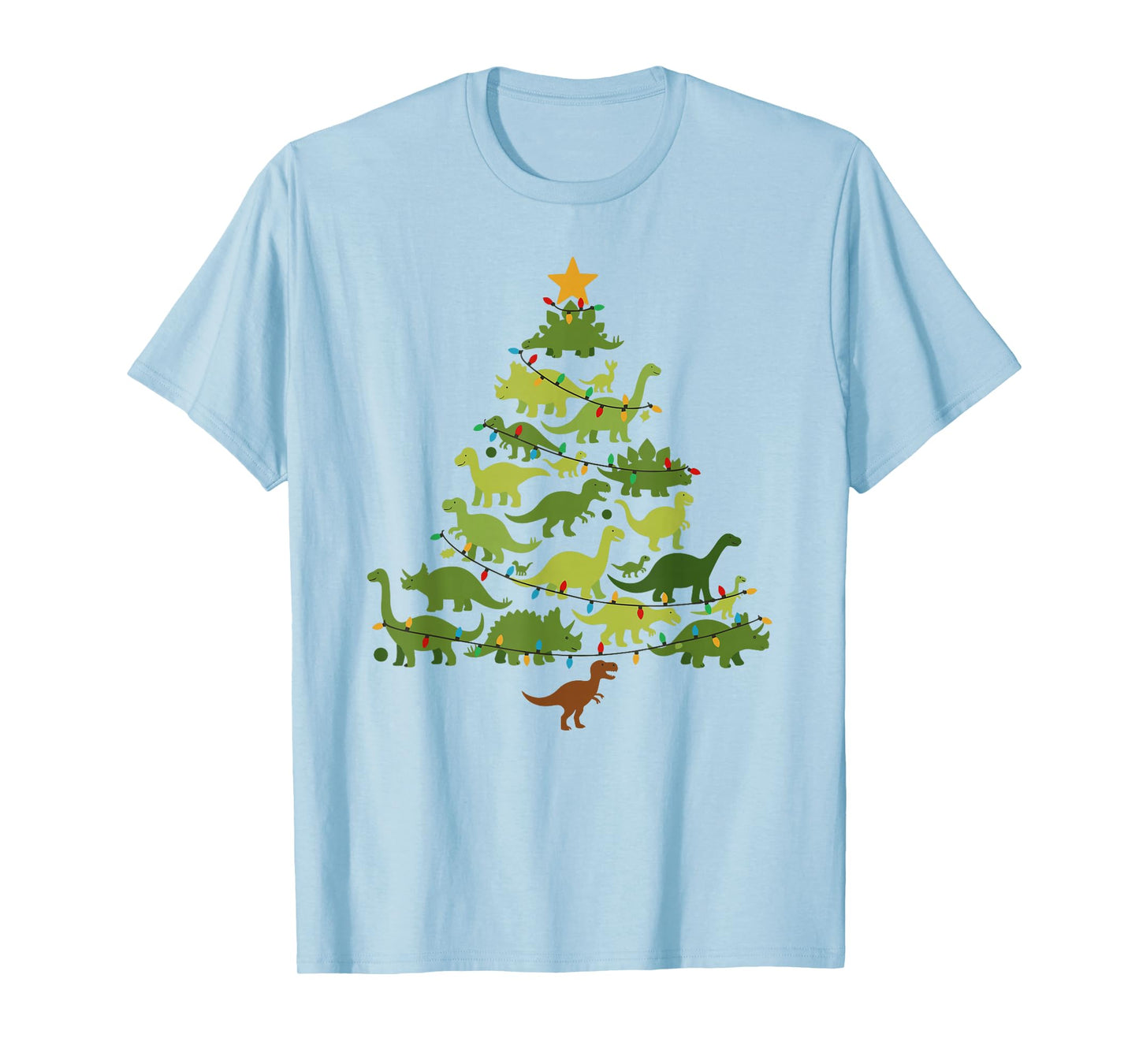 Dinosaurs Christmas Tree Merry Dinomas Santa Xmas Boys Kids T-Shirt