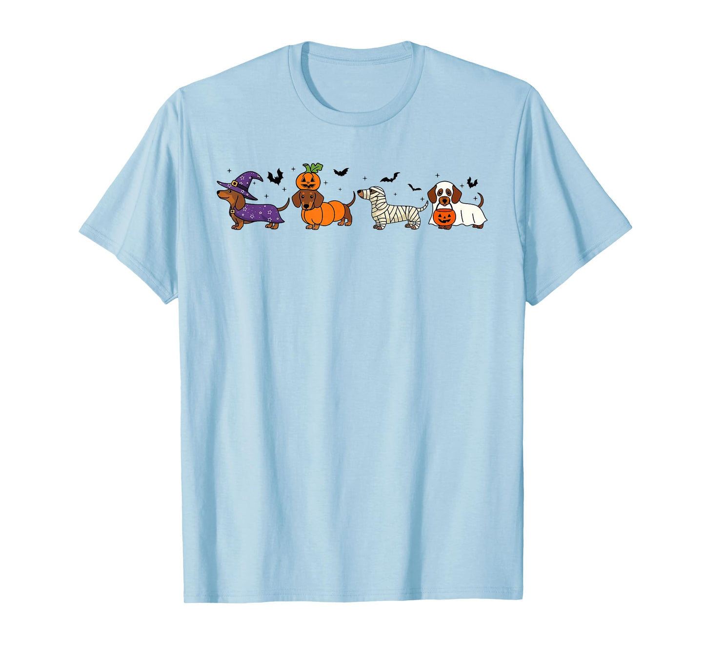 Funny Dachshund Ghost Halloween Spooky Season Weenie Dog T-Shirt